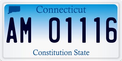 CT license plate AM01116