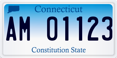 CT license plate AM01123