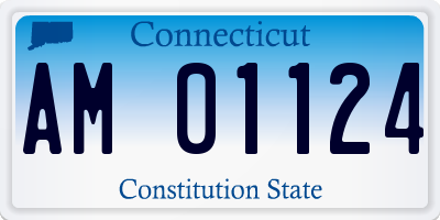 CT license plate AM01124