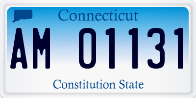 CT license plate AM01131