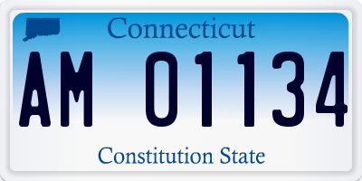 CT license plate AM01134