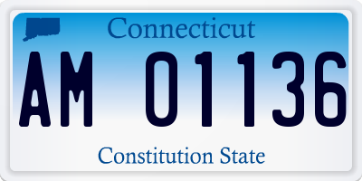 CT license plate AM01136