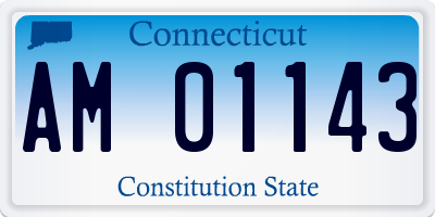 CT license plate AM01143