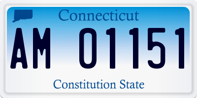CT license plate AM01151