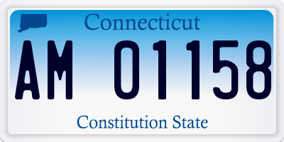 CT license plate AM01158
