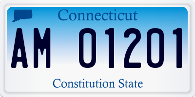 CT license plate AM01201