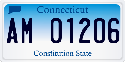 CT license plate AM01206