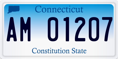 CT license plate AM01207