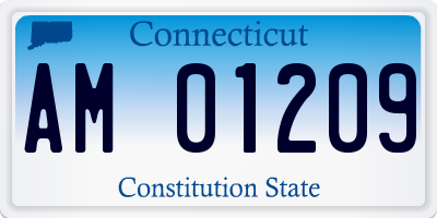 CT license plate AM01209