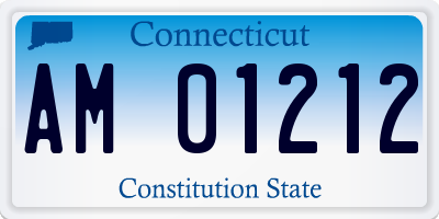 CT license plate AM01212