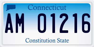 CT license plate AM01216