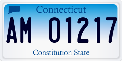 CT license plate AM01217