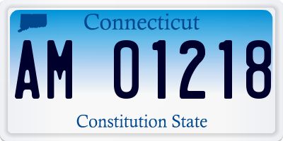 CT license plate AM01218