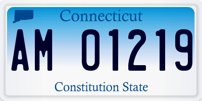 CT license plate AM01219