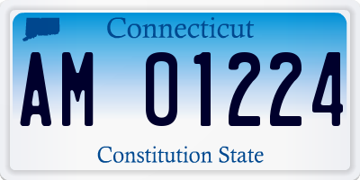 CT license plate AM01224