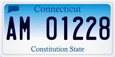 CT license plate AM01228