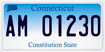 CT license plate AM01230