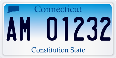 CT license plate AM01232