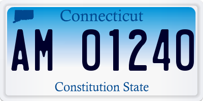 CT license plate AM01240