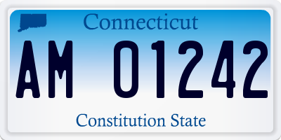 CT license plate AM01242