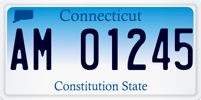 CT license plate AM01245