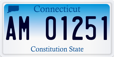 CT license plate AM01251