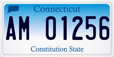 CT license plate AM01256