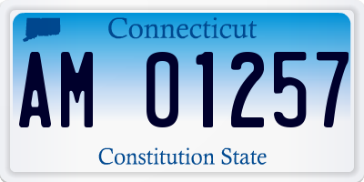 CT license plate AM01257