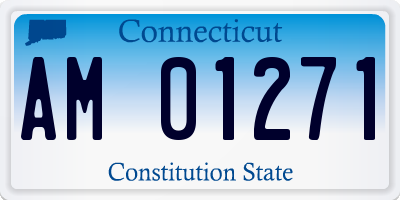 CT license plate AM01271