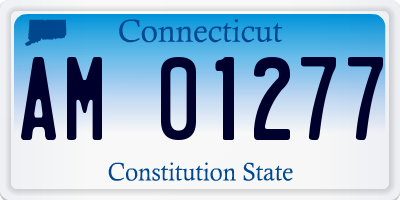 CT license plate AM01277
