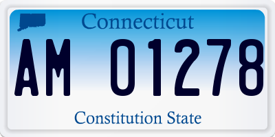 CT license plate AM01278