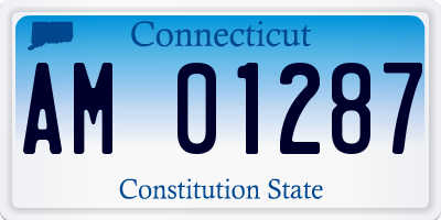 CT license plate AM01287