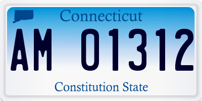 CT license plate AM01312
