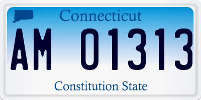CT license plate AM01313