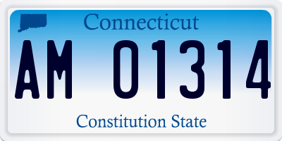 CT license plate AM01314