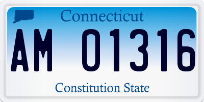 CT license plate AM01316