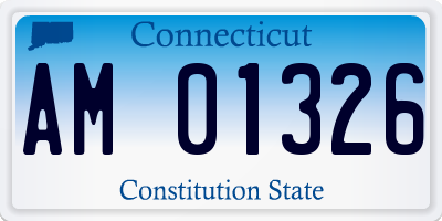 CT license plate AM01326