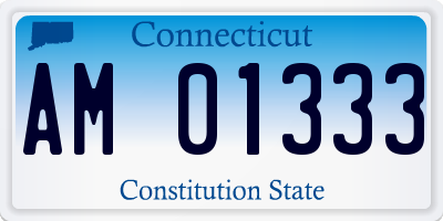 CT license plate AM01333