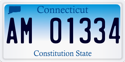 CT license plate AM01334