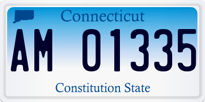 CT license plate AM01335