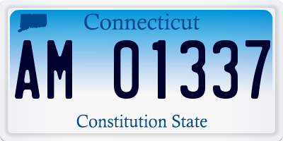 CT license plate AM01337