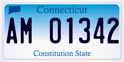 CT license plate AM01342