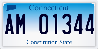 CT license plate AM01344