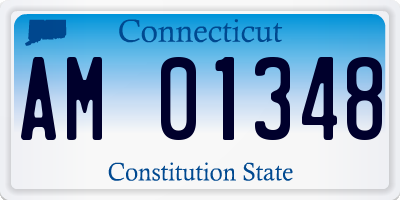 CT license plate AM01348