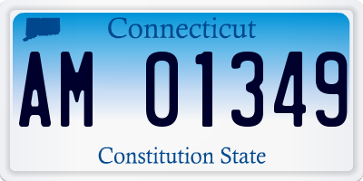 CT license plate AM01349