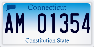 CT license plate AM01354
