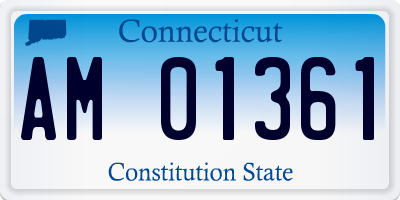 CT license plate AM01361