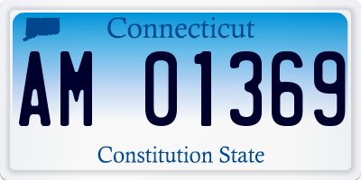 CT license plate AM01369