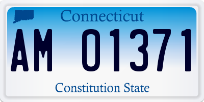 CT license plate AM01371