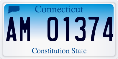 CT license plate AM01374